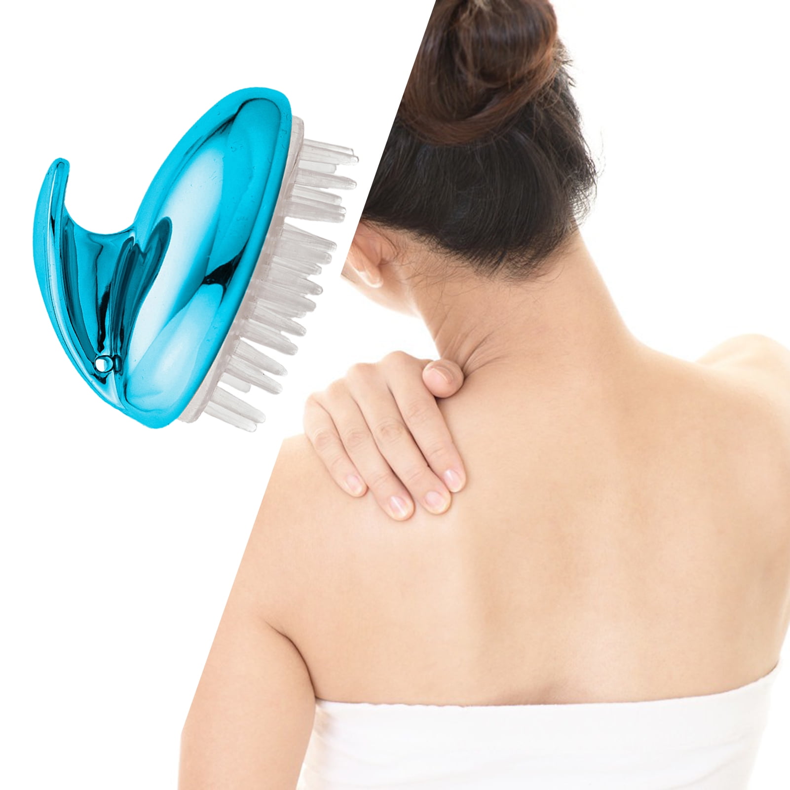 Poseidon Massage Brush Promote Blood Circulation Remove Dandruff Silicone  U-shaped Hair Washing Comb for Home 