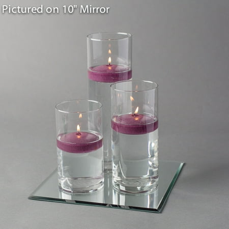 Eastland Square Mirror 10 And Cylinder Vase With 3 Purple