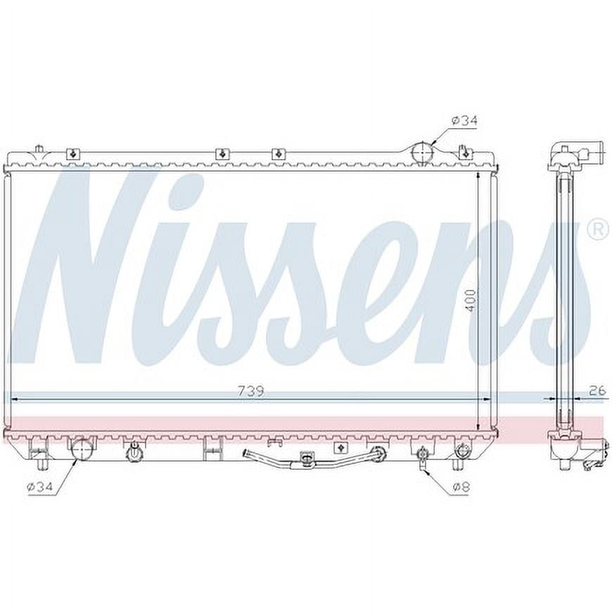 Nissens 647541 Radiator w/Integrated Transmission Oil Cooler