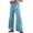 Blue Pants, variant on Qetyuw Women's Wide Leg Pants High Waist Drawstring Palazzo Pants with Big Pockets Stretch Loose Lightweight Flowy Beach Sleep Trousers