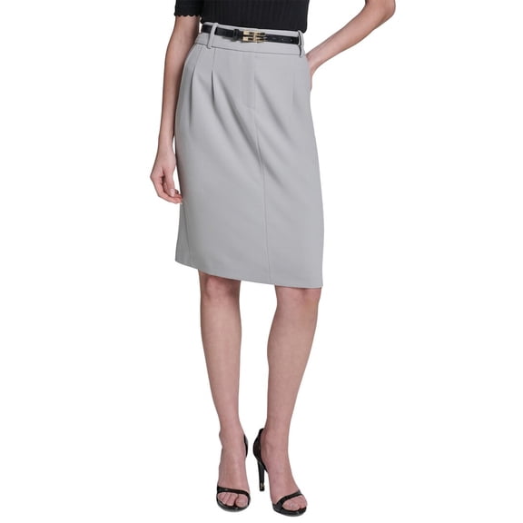 Halston womens Belted Pencil Skirt, 14
