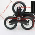 thumbnail image 4 of Climbing Stairs Hand Truck Black Carbon Steel Universal Two Spare Tires Climb Stairs Haul Goods, 4 of 23