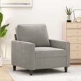 thumbnail image 1 of vidaXL Sofa Chair Light Grey 60 cm Velvet, 1 of 5