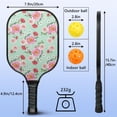 thumbnail image 4 of Pickleball Paddles Set,Pioneer Flower Floral Print Pattern Fiberglass Surface Pickleball Racket Set with 2 Indoor Outdoor Pickleball Balls and Pickleball Bag,Pickle-ball Equipment, 4 of 6