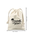 thumbnail image 3 of Canvas Drawstring Graduation Gift Bag Congrats Grad Reusable Pouch for Jewelry Candies and Small Party Favors Class of 2026 Souvenir, 3 of 6
