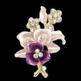 thumbnail image 6 of harmtty Elegant Women Rhinestone Flower Enamel Brooch Pin Cardigan Scarf Corsage Jewelry, 6 of 8
