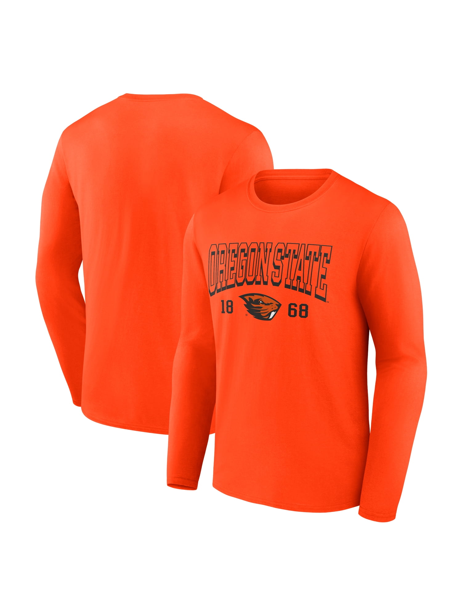 NCAA Oregon State Beavers Men's Cotton Orange Long Sleeve T-Shirt