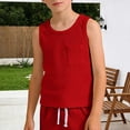 thumbnail image 2 of MEZZALL T-Shirts Boys Tank Tops Sleeveless Crew Neck Undershirts Kids Basic Tank T Shirts With Pockets Casual Athletic Tee Breathable Dailywear, 2 of 4