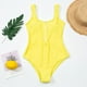 thumbnail image 4 of Augper Sexy Women Fashion Bikini Solid One-piece Print Swimsuit Swimwear Beachwear Set, 4 of 5