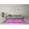 thumbnail image 3 of Ahgly Company Indoor Round Oriental Purple Modern Area Rugs, 6' Round, 3 of 4