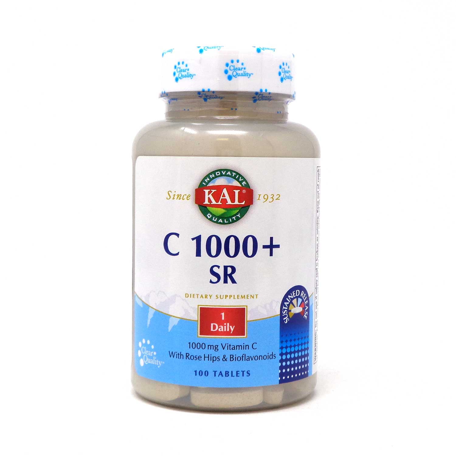 Kal Vitamin C 1000+ Sustained Release - 100 Tablets Immunity Supplement