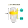 thumbnail image 3 of Vaso portátil de doble capa con tapa y cuchara para almacenar alimentos | Recipiente hermético para desayuno de 760 ml + 310 ml para avena, yogur y ensalada | Lonchera escolar para niños,, 3 of 4