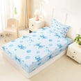 thumbnail image 4 of Erosebridal Girly Blue Bow Twin Sheet Sets, Kawaii Princess Cartoon Bedding, 3-Piece, 4 of 5