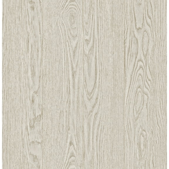Chesapeake Greenwich Silver Wood Wallpaper, 20.5-in by 33-ft, 56.38 sq. ft.