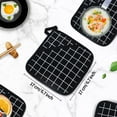 thumbnail image 2 of bedienty 4pcs/set Square Pot Holder Heating Resistant And Versatile Applications Easy To Clean Oven Mitts Set 1Set, 2 of 6