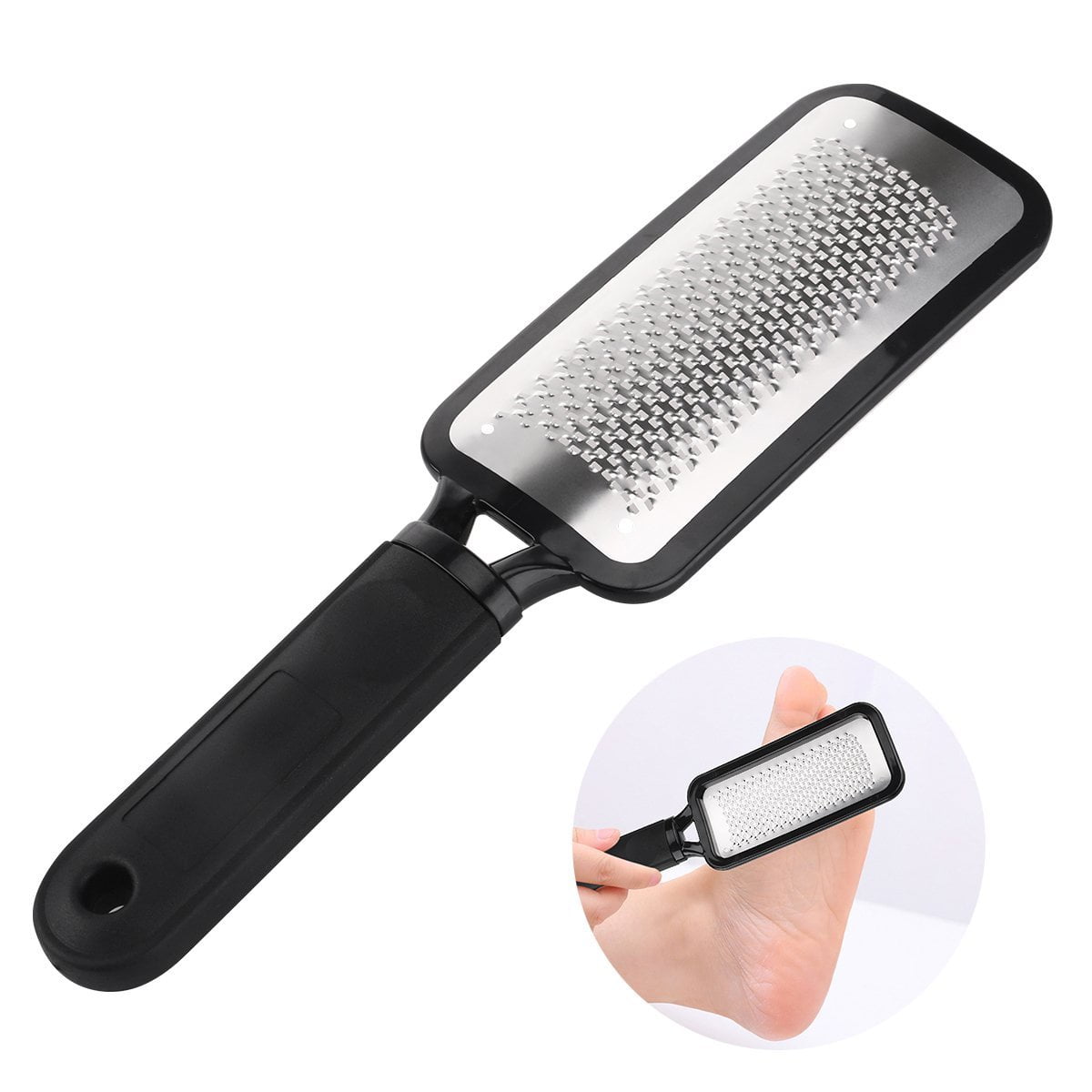 OWIIZI Foot File Pedicure Foot Scrubber for Callus Remover, Stainless Steel  Foot Exfoliator Grater Feet Rasp Scraper Hard Cracked Dead Skin Removers