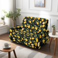 thumbnail image 4 of Xixirimido Recliner Loveseat Slipcover, 6 Pieces Stretch Sofa Covers for 2 Seat Reclining Couch, Soft Washable Furniture Protector with Pockets, Lemons Black, 4 of 8