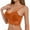 Orange, variant on Lixiuxyad Bras 36c Ladies' Lace Wraparound Bra Strapless Base Layer Exposure Top Small Vest Underwear Bra