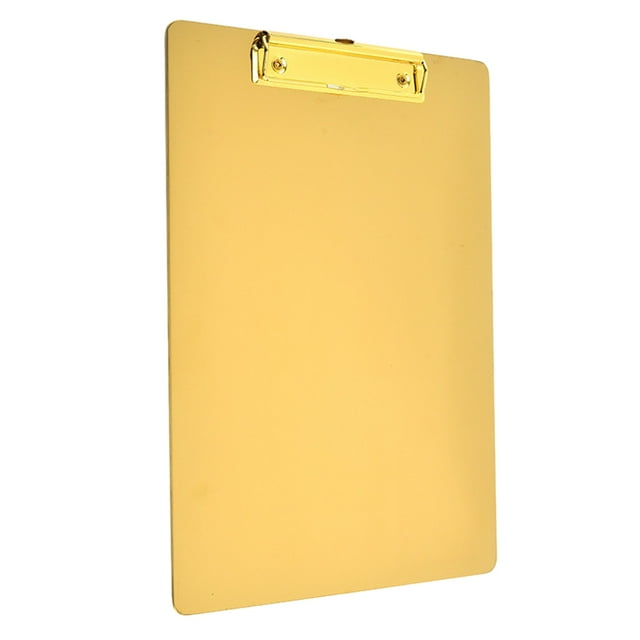 relayinert A4 Clipboard Made With Sturdy And Long-Lasting Materials Exquisite Appearance Writing Sheet Pad Gold 21*15CM