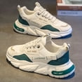 thumbnail image 6 of [Men's All-Season Sneakers] 1 Pair Men's All-Season White Low-Top Sneakers - Heavy-Duty Traction PVC Sole, Lace-Up Casual Shoes for Travel, & Daily Wear - Cushioned, All-Terrain Grip (Black/White), 6 of 9