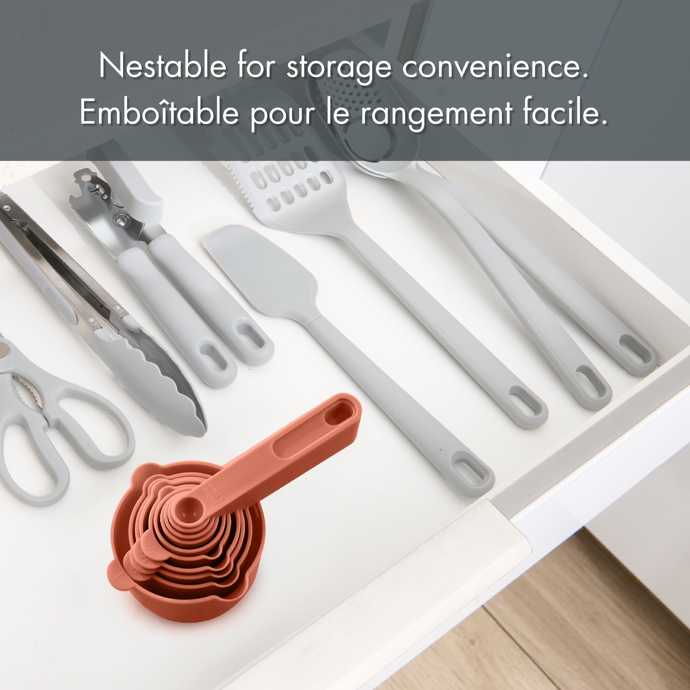 Way-to-Celebrate 10PC Measuring Cups and Spoon Set - Orange, WAY-TO-CEL PL MEASURING CUPS