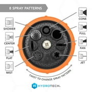 HydroTech Heavy Duty 8-Pattern Firemans Hose Nozzle
