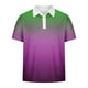 thumbnail image 4 of Blusa y camisa de manga corta con cuello vuelto para hombre, top estampado degradado, top/camisa informal de manga corta con solapa, tops para hombre, 4 of 5