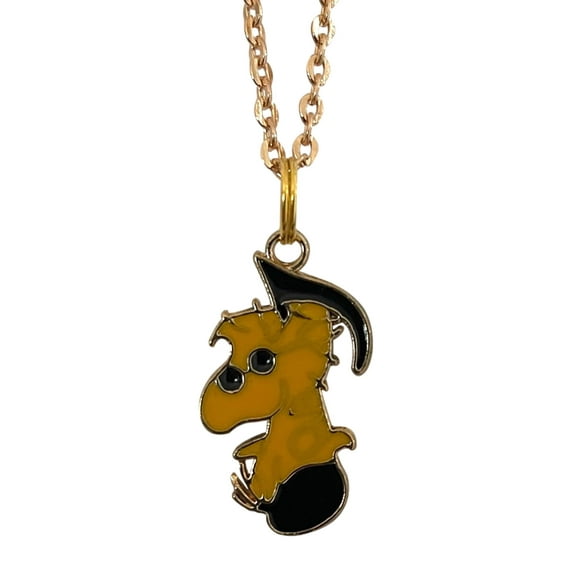 Cartoon Necklace - Woodstock Wearing Shades Peanuts Charm Pendant