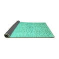 thumbnail image 2 of Ahgly Company Indoor Square Abstract Turquoise Blue Contemporary Area Rugs, 5' Square, 2 of 4