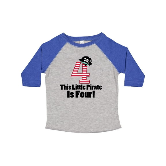 Inktastic Pirate 4th Birthday Party Boys or Girls Toddler T-Shirt