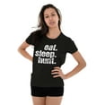 thumbnail image 3 of Eat Sleep Hunt Sport Hunting Season Womens Fitted Plus Size Graphic Tee Brisco Brands 2X, 3 of 5