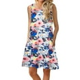 thumbnail image 2 of IROINNID Women's Shift Dress Summer Comfy Pockets Fashion Sleeveless Loose Tank Dress Prints Drop Waist Dress, 2 of 6