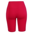 thumbnail image 3 of A2Y Women's Mid Length Fitness Workout Seamless Ribbed Biker Shorts Ruby LXL, 3 of 5