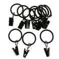 thumbnail image 2 of GUOOL 2-8 pieces 12 Pieces Metal Curtains Drapery Rings with Clips Black Porcelain 25mm 8 Pcs, 2 of 9