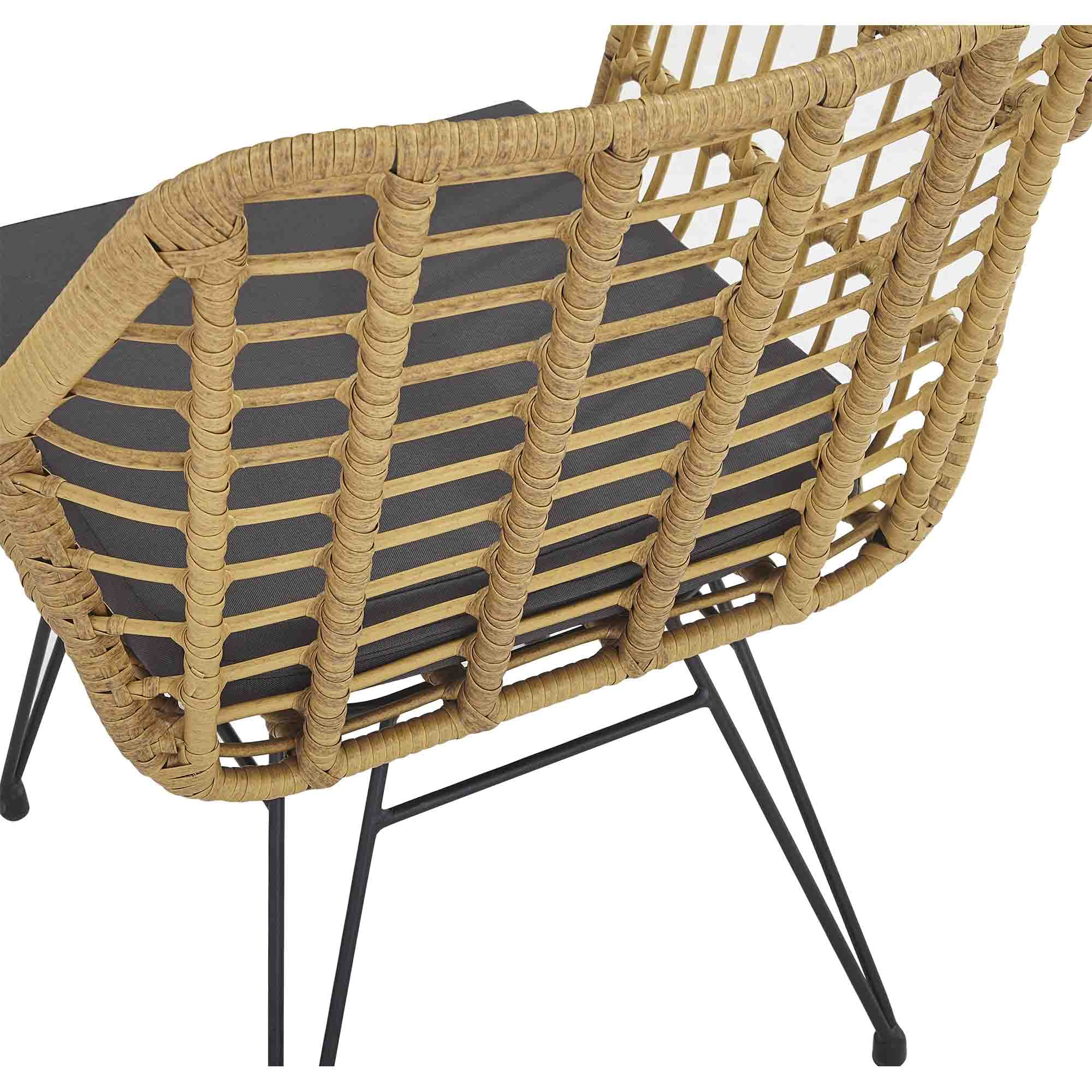 Lowestbest 3 Pieces Patio Furniture Set for Garden Balcony Backyard Poolside, Modern Outdoor Patio Rattan Conversation Sets with 2 Chairs & 1 Coffee Table, Yellow Lowestbest 3 Pieces Patio Furniture Set for Garden Balcony Backyard Poolside, Modern Outdoor Patio Rattan Conversation Sets with 2 Chairs & 1 Coffee Table, Yellow