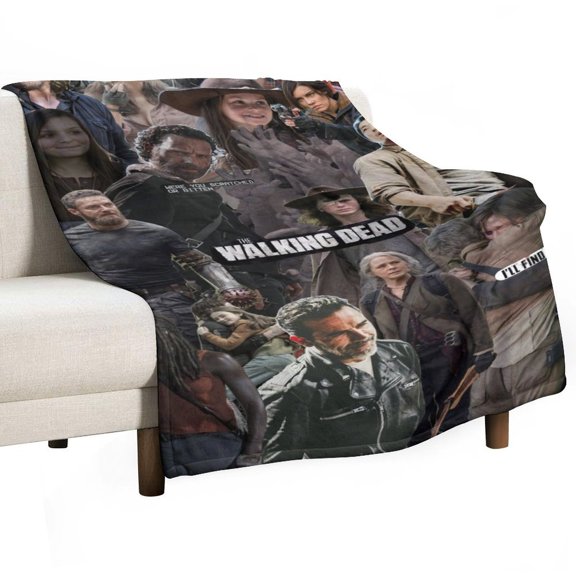 Walking Dead Throw Blanket Cozy Warm Flannel Blanket for Living Room Bedroom Bed Sofa Camping Travel, All Seasons Fleece Blankets Gifts for Kids Girls Boys Adults 30"x40"