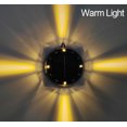 thumbnail image 3 of Lámpara solar de 6 LED con forma de disco, superbrillante, para exteriores, para jardín, luz solar subterránea, IP65, resistente al agua, para caminos, patios, decoración de césped, 3 of 5