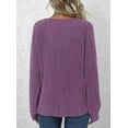thumbnail image 5 of PRETTYGARDEN Women's Long Sleeve Henley Shirts Fall Casual Ribbed Tunic Tops Lightweight Sweaters Fashion Clothing, 5 of 8