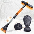thumbnail image 1 of Extendable Snow Brush with Ice Scraper for Car Windshield, Auto Snow Scraper and Foam Grip Snow Removal Brush for Car Truck Windows-Detachable-No Scratch (Orange), 1 of 7