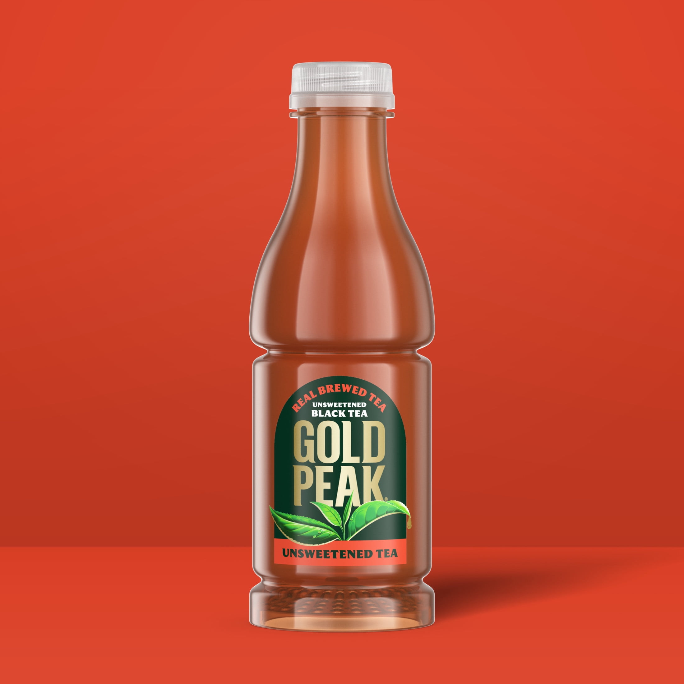 (4 pack) Gold Peak Unsweetened Black Iced Tea Bottle, 18.5 fl oz