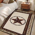thumbnail image 5 of Country Star Washable Area Rug 2.7 x 5 ft Farmhouse Texas Star, Soft Non Slip Rugs Stain Repellent Indoor Felt Carpet for Living Dining Room Bedroom Home Office, 5 of 9