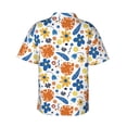 thumbnail image 3 of Daiia Flower Hawaiian Shirt for Men Gentle Cotton Regular Short Sleeve Casual-Medium, 3 of 9