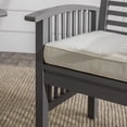 thumbnail image 6 of Walker Edison Outdoor Dining Chair - Acacia Wood - Set of 2 - with Cushion - Grey, 6 of 16