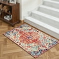 thumbnail image 5 of Lahome Decor 2'x3' Vintage Oriental Medallion Pattern Area Rug,Ultra-Thin Washable Vintage Area Rug,Non-Slip Rugs for Bathroom,Entryway,Oriental Medallion Bedroom Mat,Orange, 5 of 10