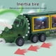 thumbnail image 2 of Juguetes de camión de dinosaurios, camión de transporte de dinosaurios con juguetes de dinosaurio, coches de fricción con música y luz, juguetes de juego de coche de dinosaurio para niños Muyoka Hogar, 2 of 6