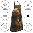thumbnail image 5 of Pofeuu Sunshine Butterfly Flower Bear Print Waterproof Apron with Pockets Adjustable Cooking Aprons Kitchen Bib for Baking Household Cleaning, 5 of 8