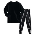thumbnail image 6 of Wenfanal Kids Boy's Pajama Sets Toddler Kids Pajamas Boys Set Comfortable Soft Cute Boys Home Pajama Set Size 5-6 Years,Black, 6 of 7