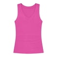 thumbnail image 4 of AHTJRT V Neck Tank Tops for Girls 2026 Summer Fashion Sleeveless Blouses Casual Active Ribbed Fitted Sleeveless Going out Top Tees Hot Pink 5-6 Years, 4 of 7