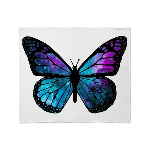 CafePress - Galactic Butterfly Throw Blanket - Soft Fleece Throw Blanket, 50"x60" for All Ages