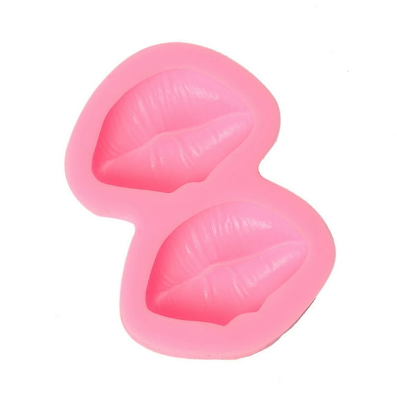Wovilon Silicone Baking Mold Baking Molds Lips 2 Cavity Silicone For Chocolate Paste Fondant Crafts